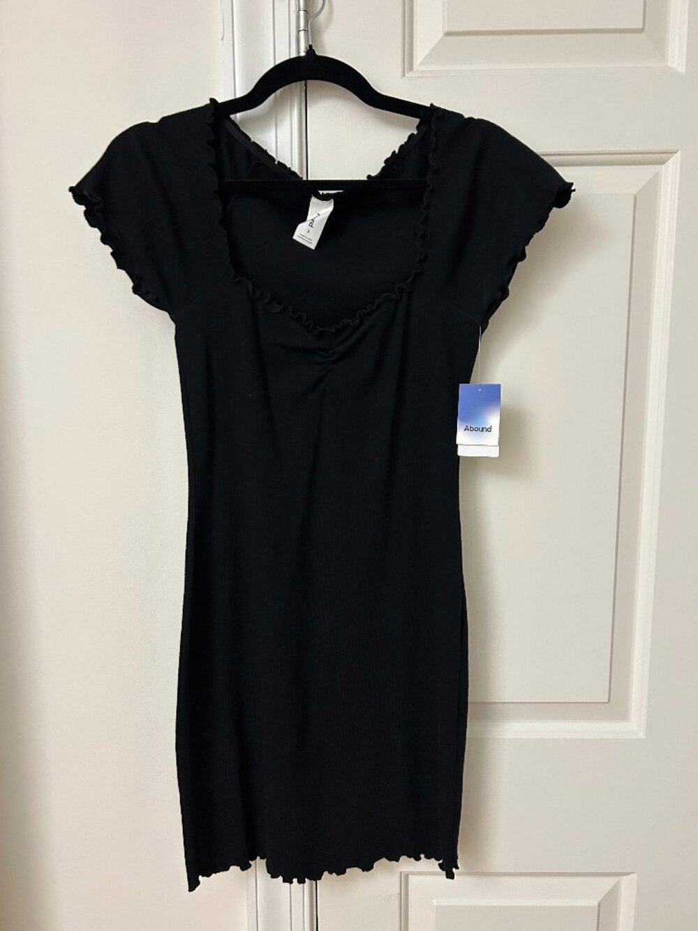 NWT Abound Black Ruffle Mini Dress